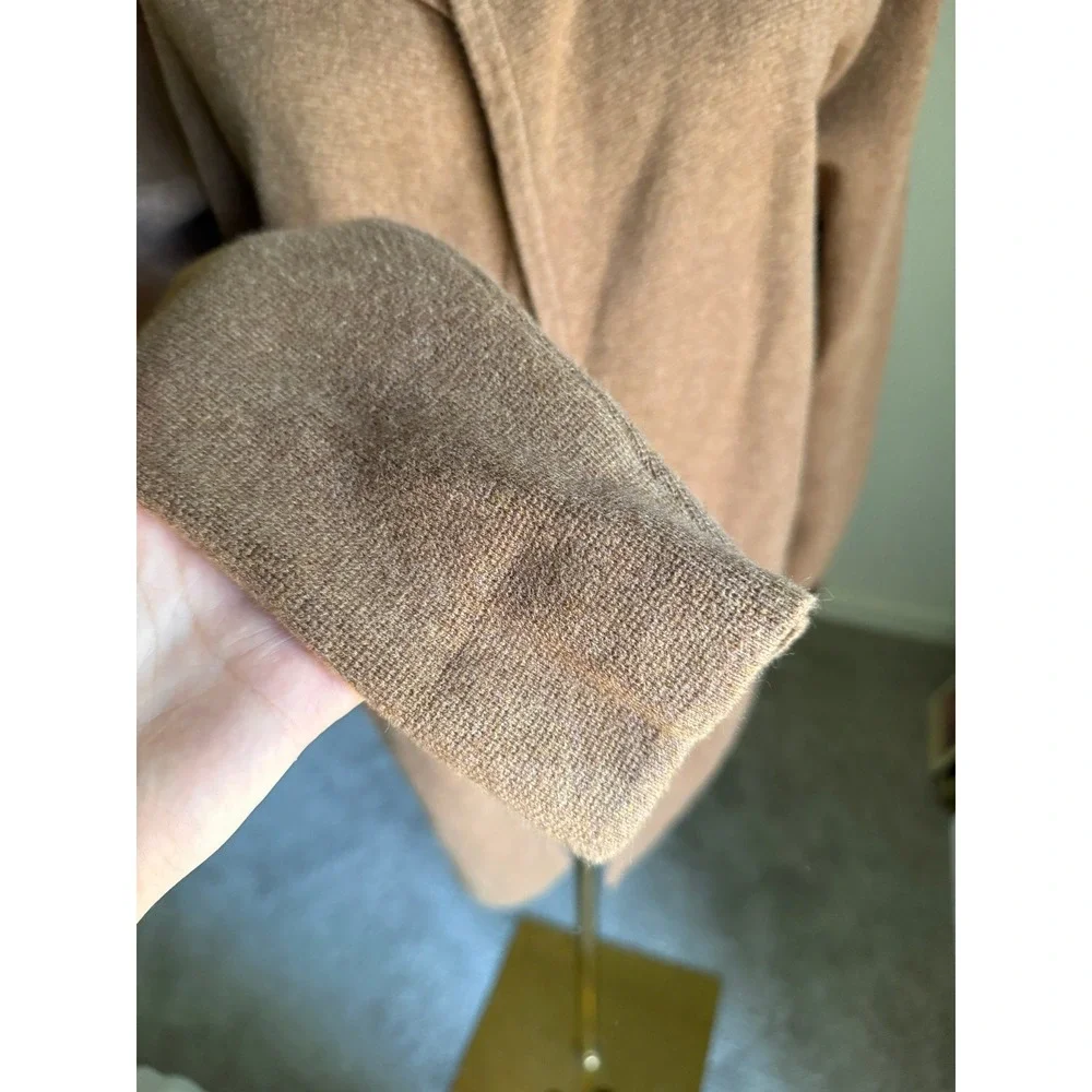 J.Crew Juliette Open Cardigan Sweater‎ Blazer Knit Tan Brown Cotton Blend XS